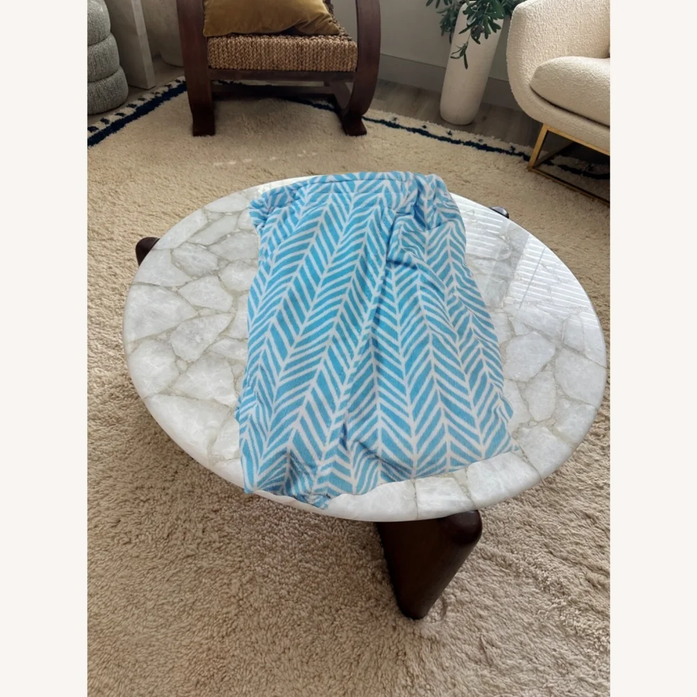 👣4/$20.  Wrap Around Blue Towel with Velcro and Pink Headband. NWOT
